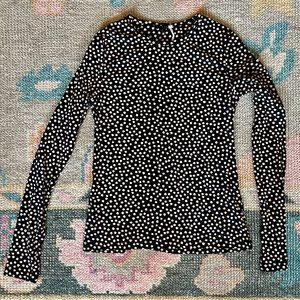 COS Cotton Polkadot Print Long Sleeve Shirt